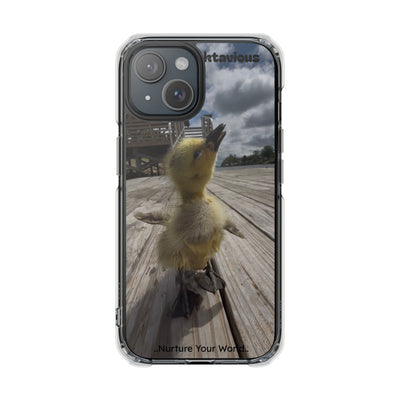 Adorable Duckling Magnetic Clear Phone Case, Cute Animal Cover, Unique Gifts for Animal Lovers, Phone Protection, Everyday Use