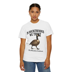 Ducktavious The Marathon Continues  Unisex Garment-Dyed T-shirt, Love Light Healing Shirt, Ducktavious Duck Goose Tee, Restoring Joy Shirt,