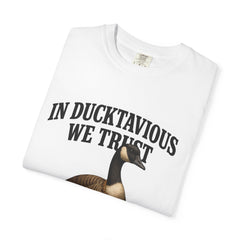 Ducktavious The Marathon Continues  Unisex Garment-Dyed T-shirt, Love Light Healing Shirt, Ducktavious Duck Goose Tee, Restoring Joy Shirt,