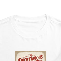 Adorable Toddler Tee - "In Ducktavious We Trust" Cute Kids' T-Shirt, Perfect for Summer Fun, Birthdays, Holidays, and Everyday Wear