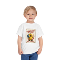 Adorable Toddler Tee - "In Ducktavious We Trust" Cute Kids' T-Shirt, Perfect for Summer Fun, Birthdays, Holidays, and Everyday Wear
