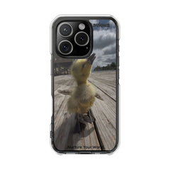 Adorable Duckling Magnetic Clear Phone Case, Cute Animal Cover, Unique Gifts for Animal Lovers, Phone Protection, Everyday Use