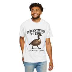 Ducktavious The Marathon Continues  Unisex Garment-Dyed T-shirt, Love Light Healing Shirt, Ducktavious Duck Goose Tee, Restoring Joy Shirt,