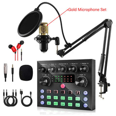 V8S Live Sound Card Podcast Equipment Live Broadcast DJ Device with