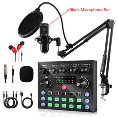 V8S Live Sound Card Podcast Equipment Live Broadcast DJ Device with